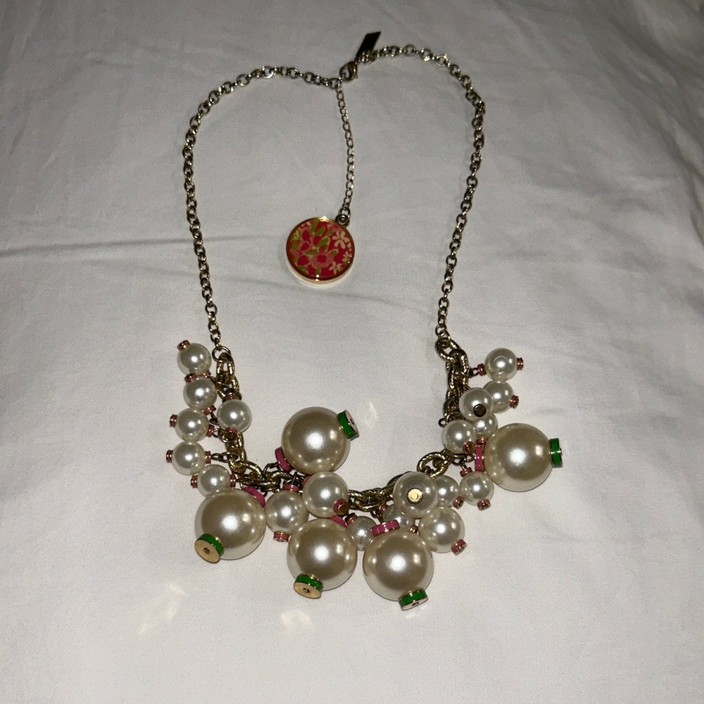 Lilly Pulitzer Statement Necklace - Pearl and Gold